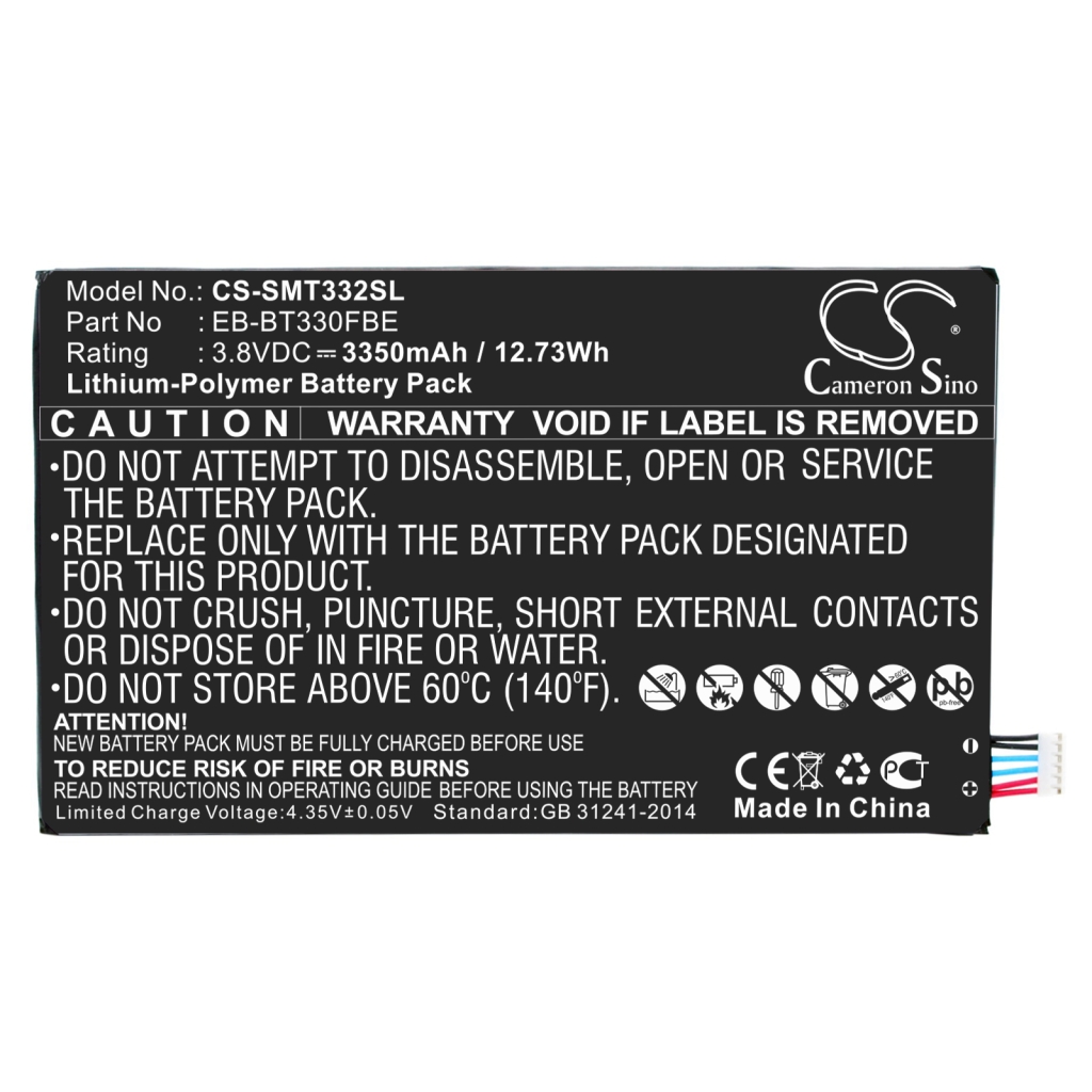 Tablette Batterie Samsung CS-SMT332SL