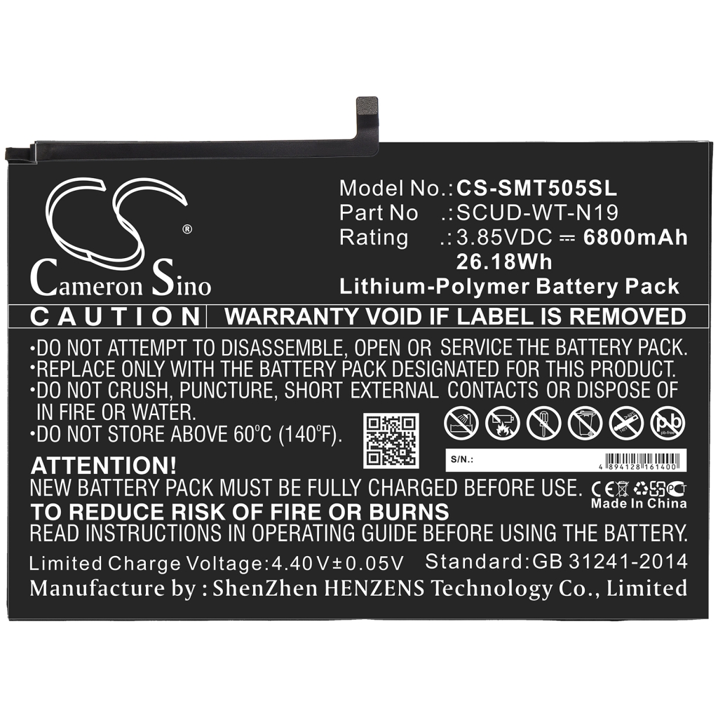 Tablette Batterie Samsung CS-SMT505SL