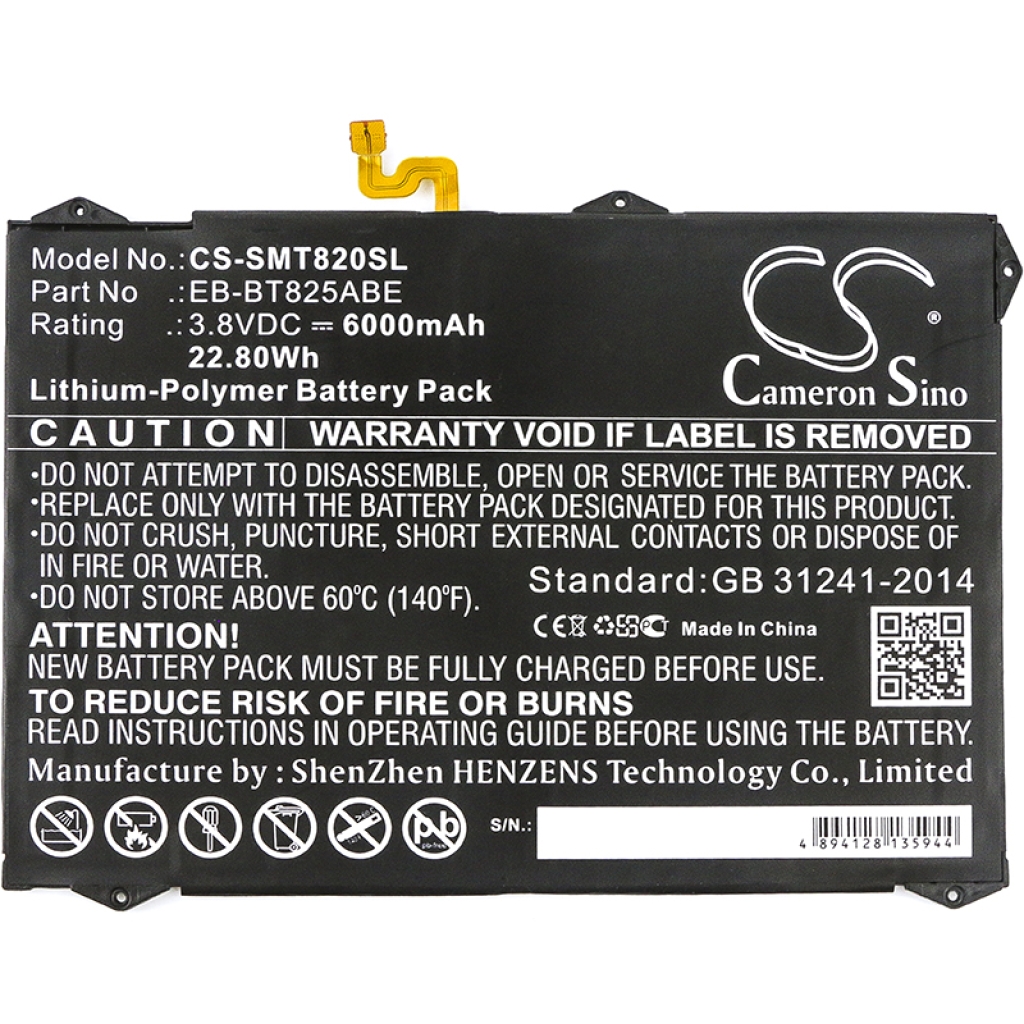 Tablet Battery Samsung CS-SMT820SL