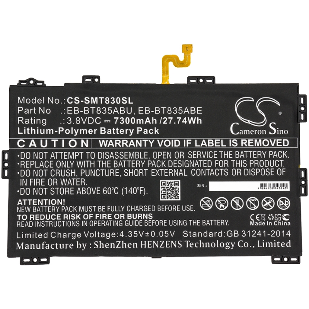 Tablette Batterie Samsung CS-SMT830SL