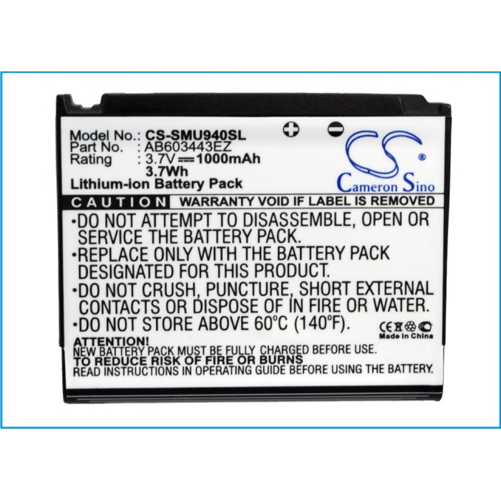 Battery Replaces AB603443EZ