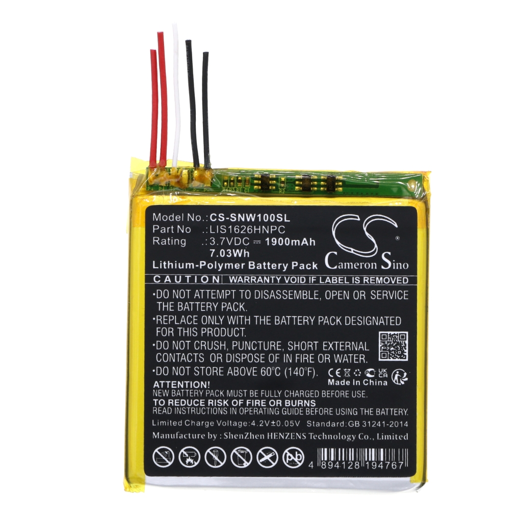 MP3, MP4, MP4, PMP Batterie Sony CS-SNW100SL