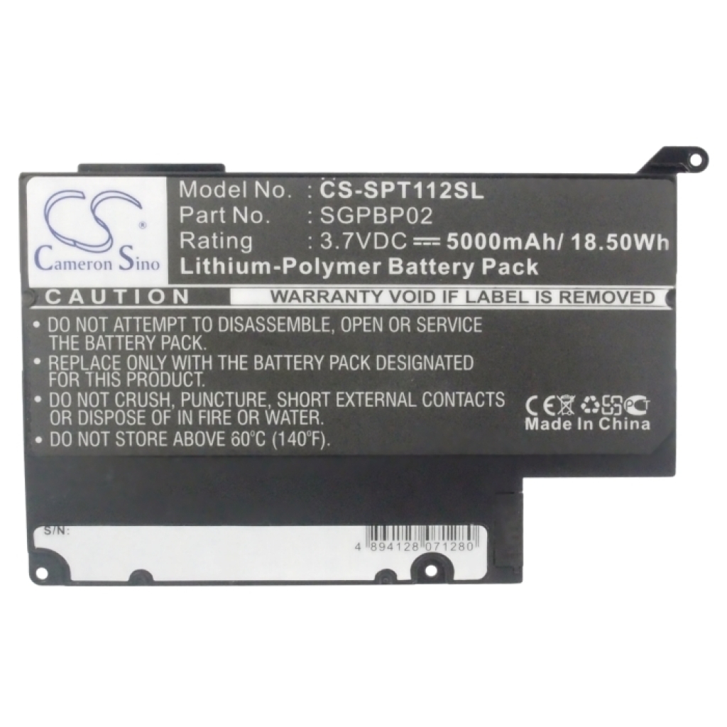 Remplacement de batterie compatible pour Sony SGPBP02