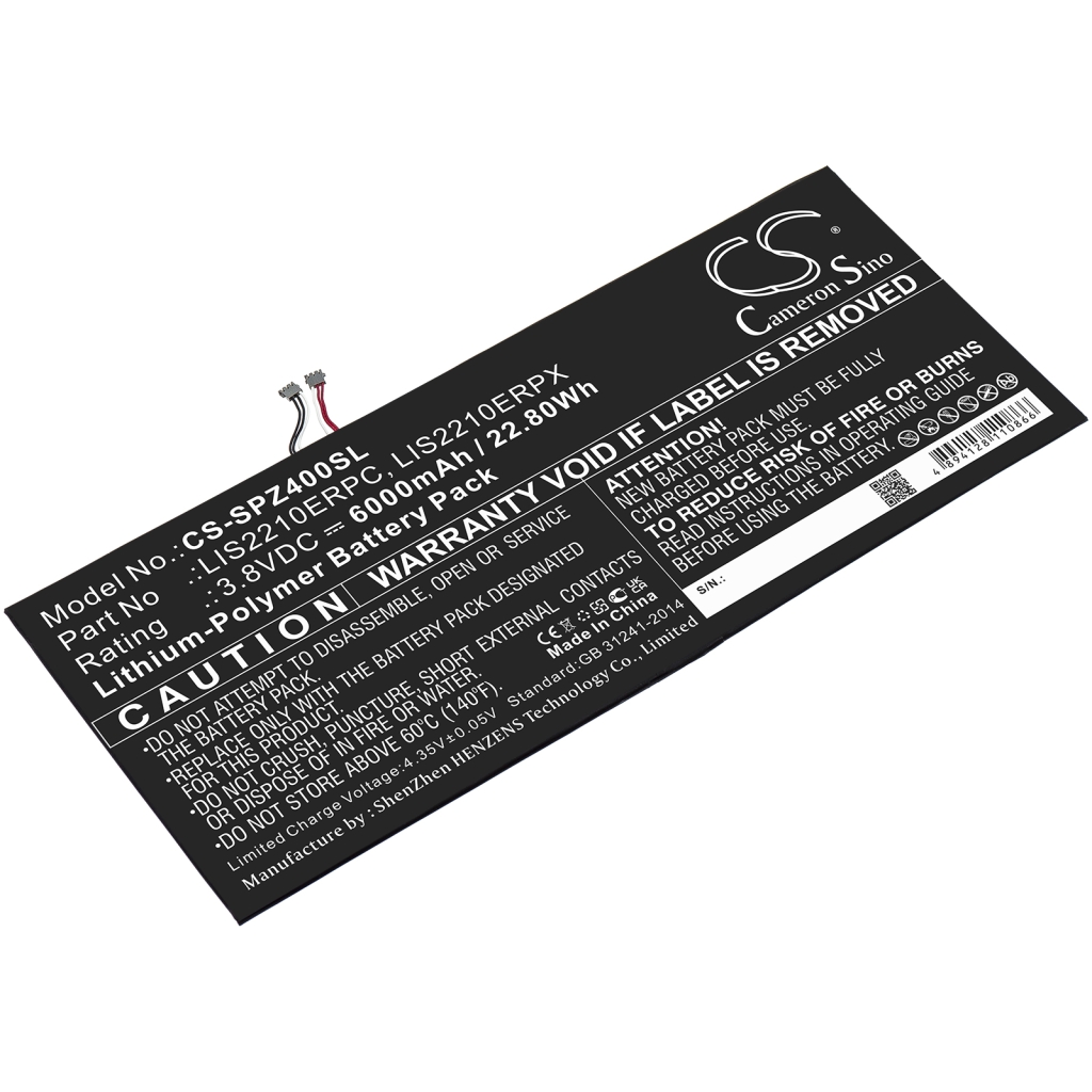 Tablette Batterie Sony CS-SPZ400SL