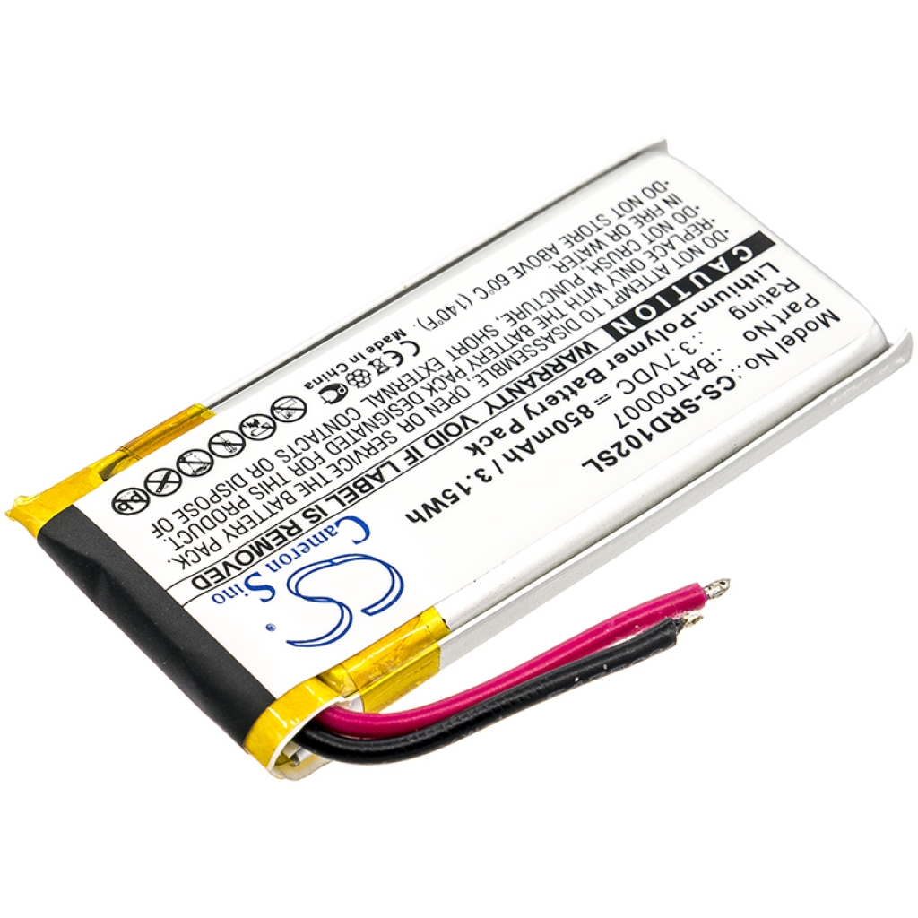 Compatible battery replacement for Cardo BAT00007