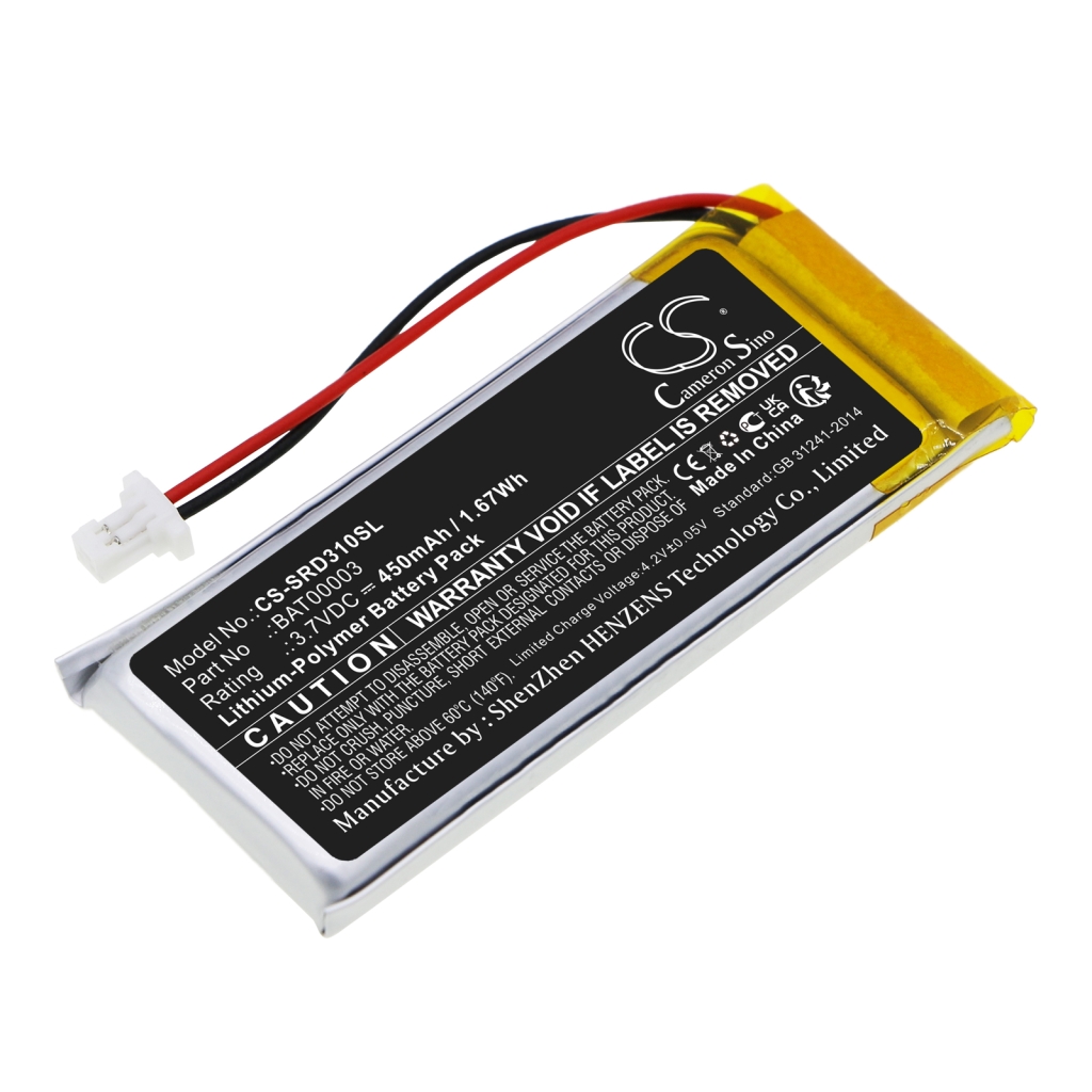 Compatible battery replacement for Cardo BAT00003