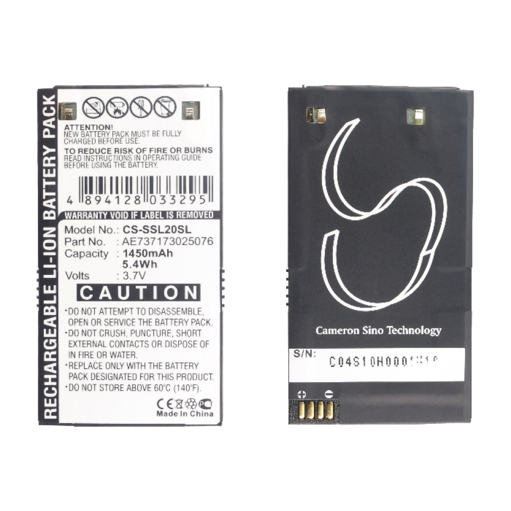 Compatible battery replacement for Sirius AE737173025076