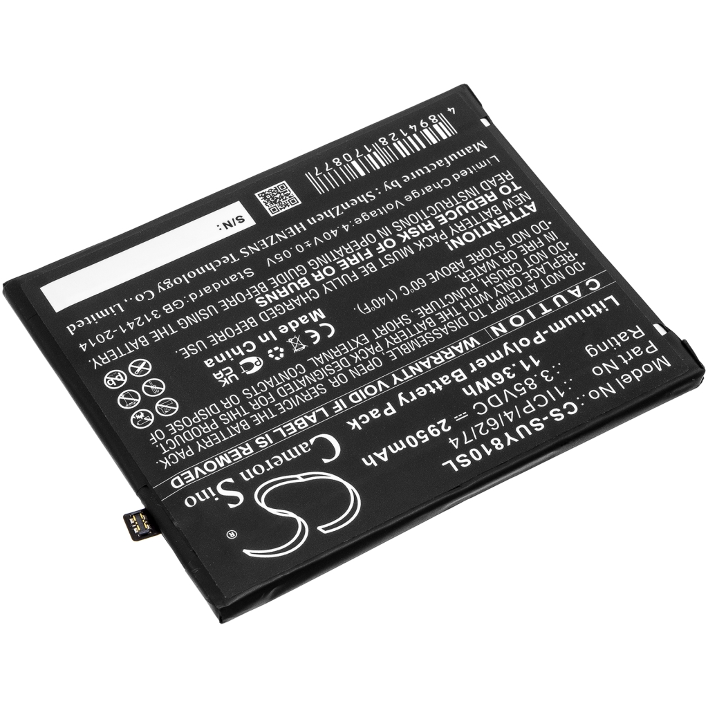 Compatible battery replacement for Sugar 1ICP/4/62/74