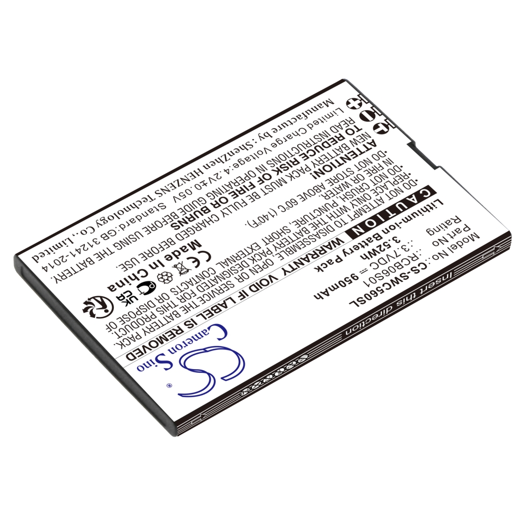 Compatible battery replacement for Swisstone RCB06S01