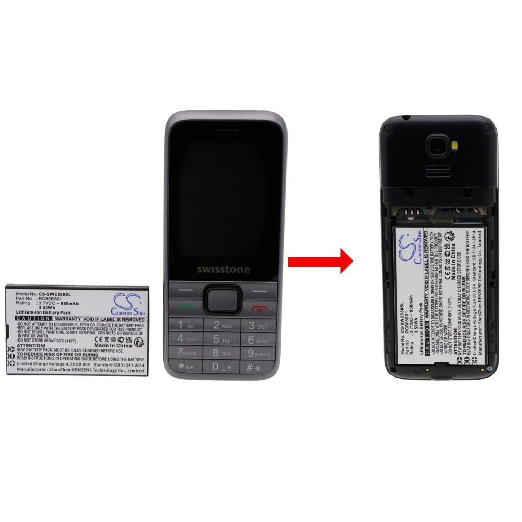 Mobile Phone Battery Swisstone CS-SWC560SL