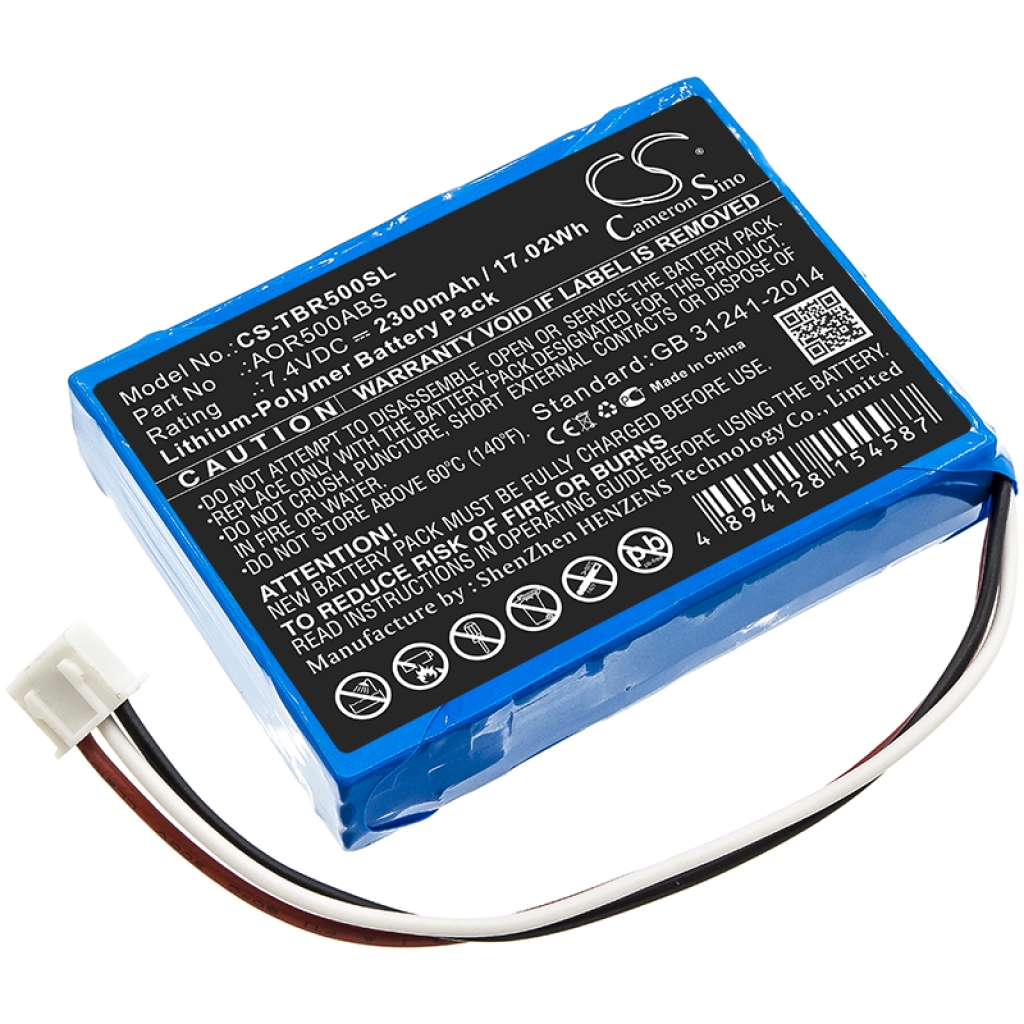 Remplacement de batterie compatible pour Tribrer AOR500ABS