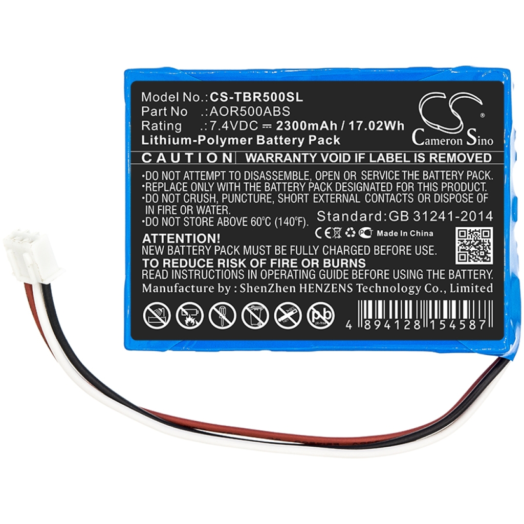 Compatible battery replacement for Tribrer AOR500ABS