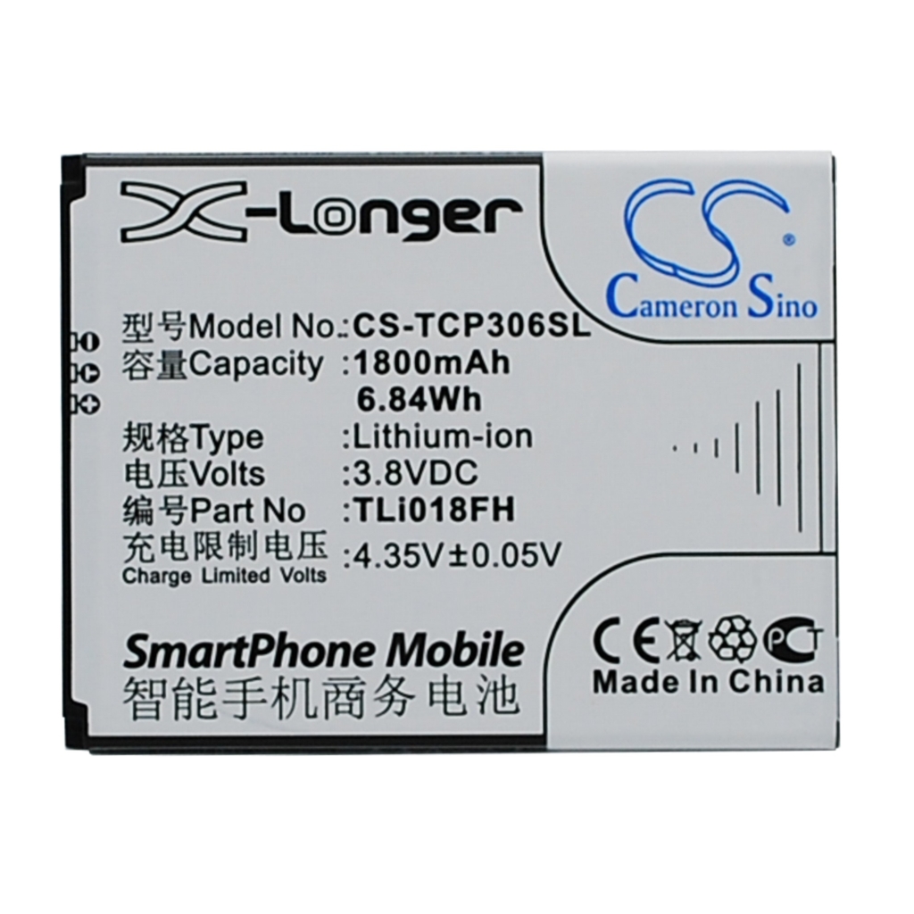 Compatible battery replacement for TCL TLI018FH