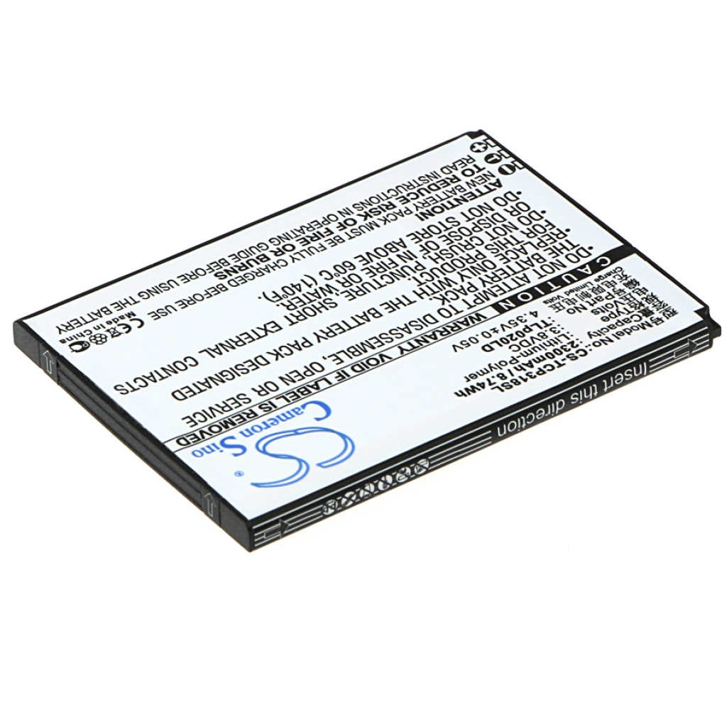 Remplacement de batterie compatible pour TCL TLP020LD