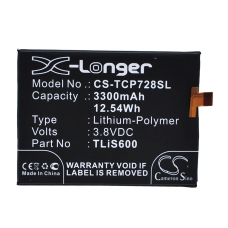 Compatible battery replacement for TCL LI3834T43P6H886740,TLIS600