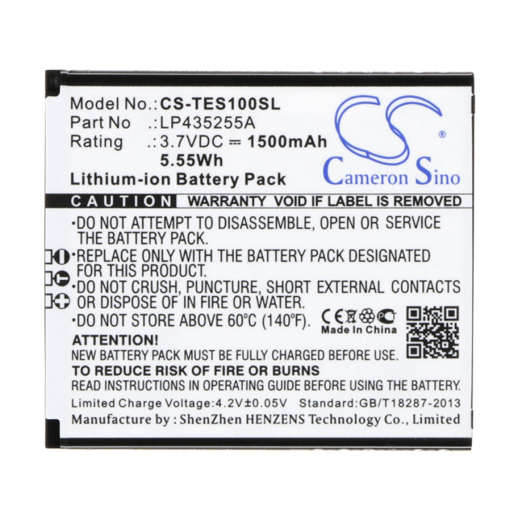 Compatible battery replacement for Telefunken LP435255A