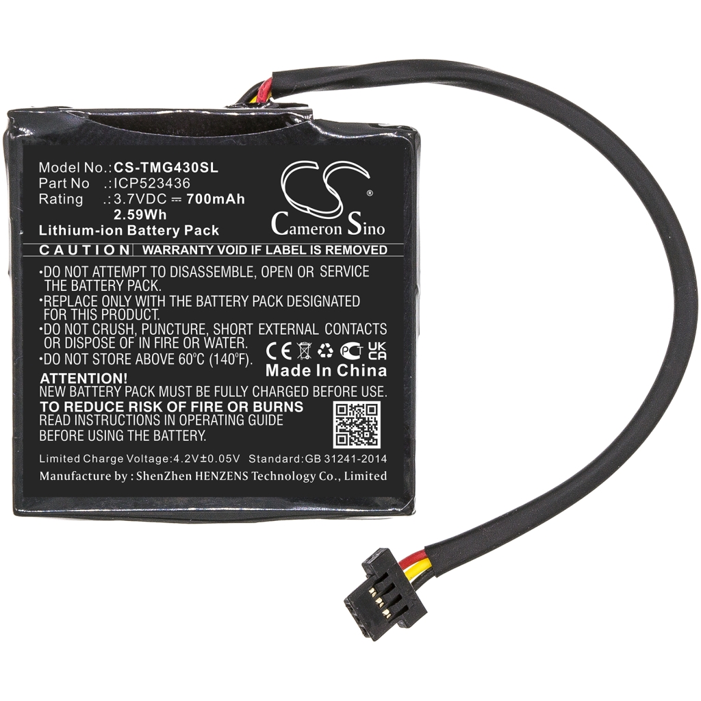 Remplacement de batterie compatible pour TomTom  ICP523436