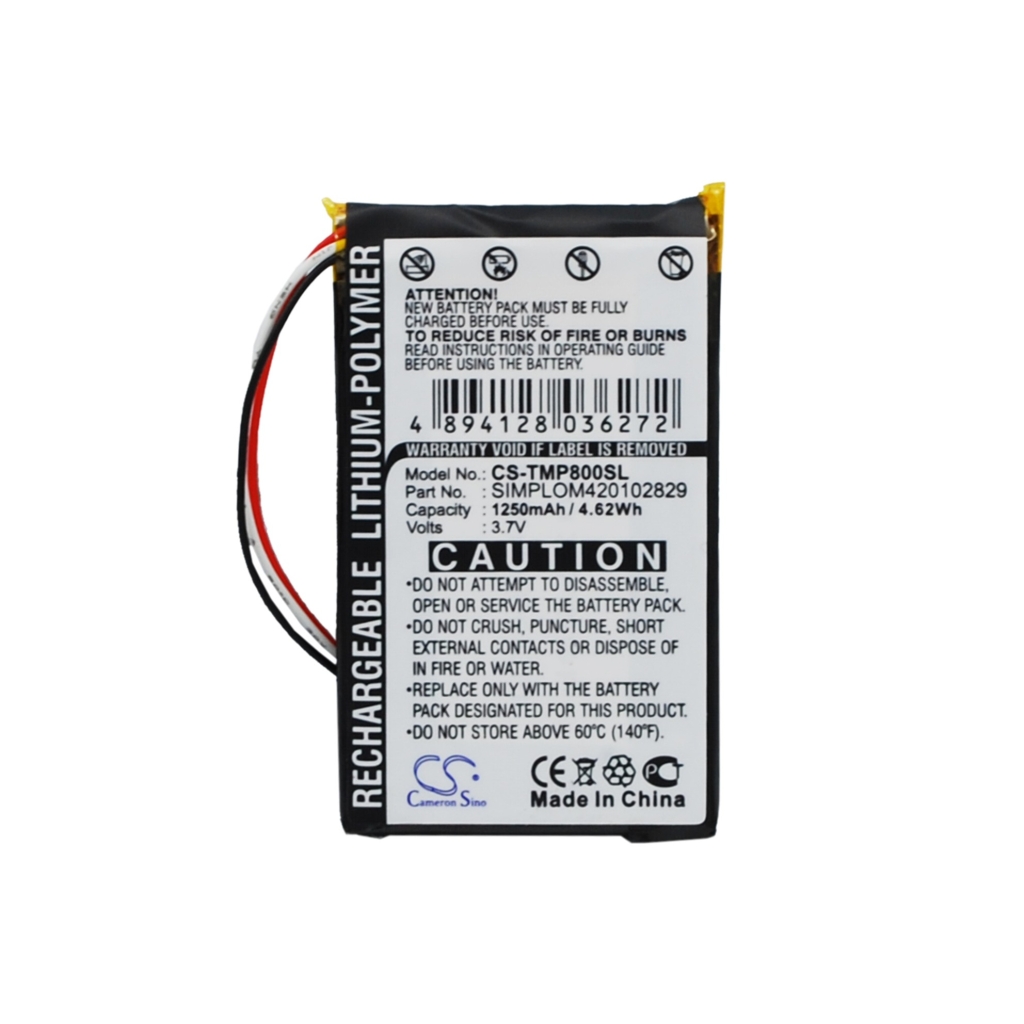 Compatible battery replacement for TomTom SIMPLOM420102829