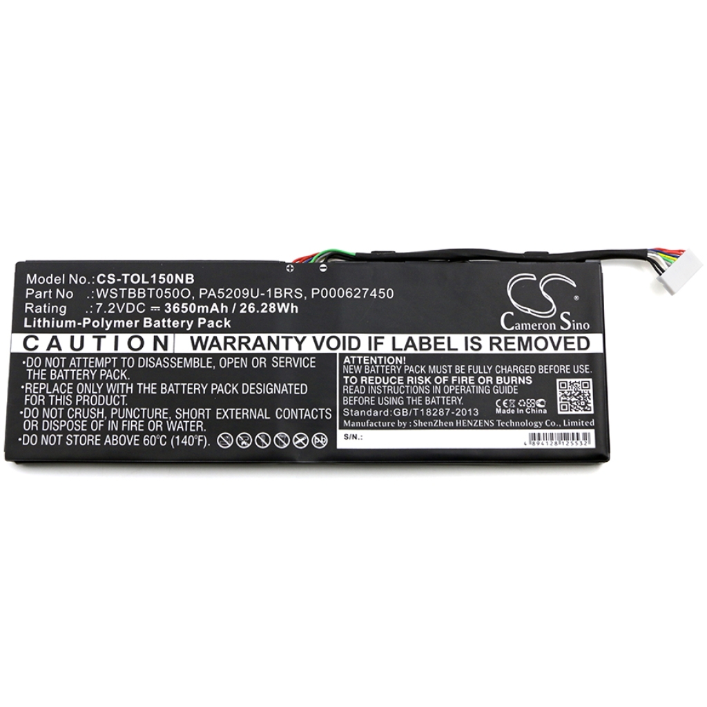 Batterie pour ordinateur portable Toshiba Satellite L10W-B (CS-TOL150NB)