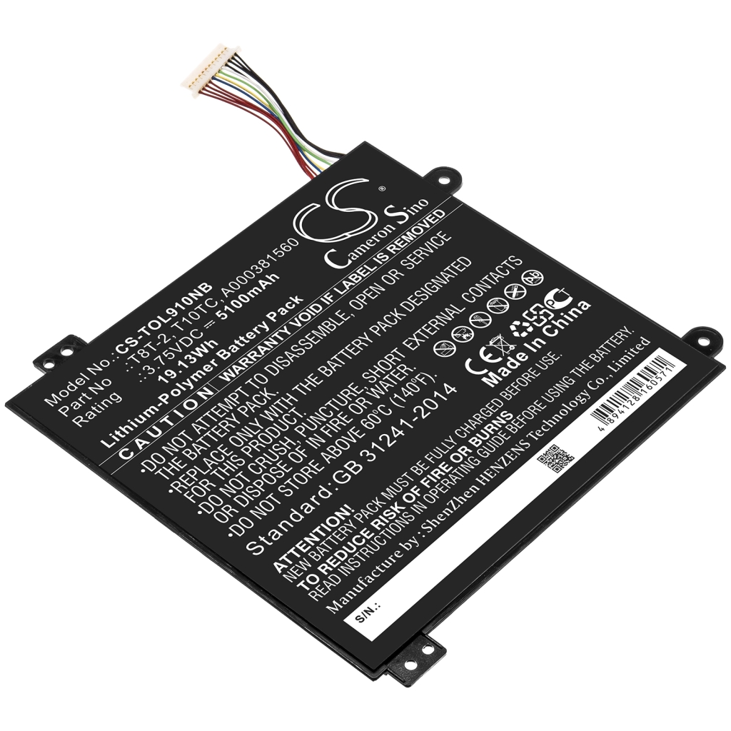 Batterie pour ordinateur portable Toshiba Satellite Click Mini L9W-B-100 (CS-TOL910NB)