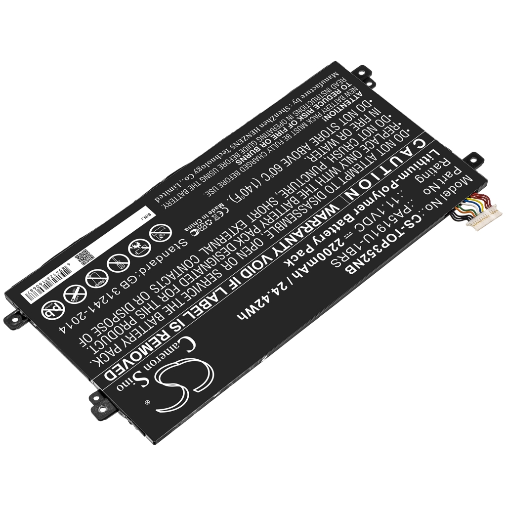 Batterie pour ordinateur portable Toshiba Satellite Click 2 Pro P30W-B-10E (CS-TOP352NB)