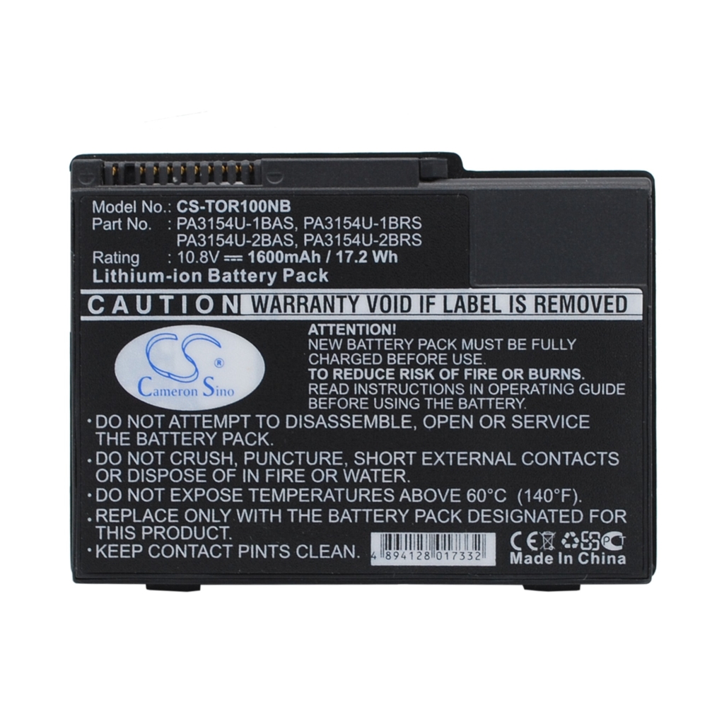 Batterie pour ordinateur portable Toshiba CS-TOR100NB