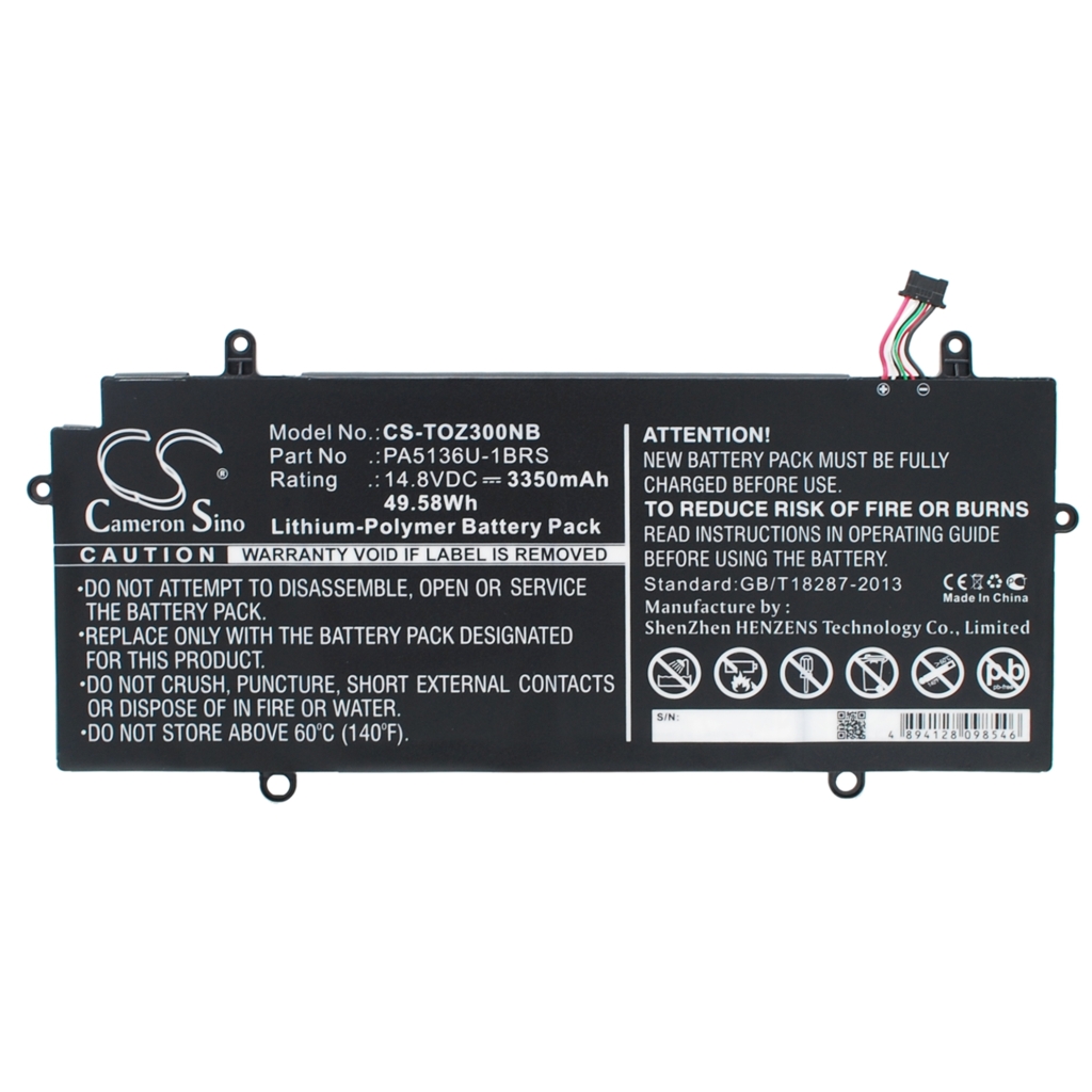 Batterie pour ordinateur portable Toshiba Portege Z30T-C-124 (CS-TOZ300NB)