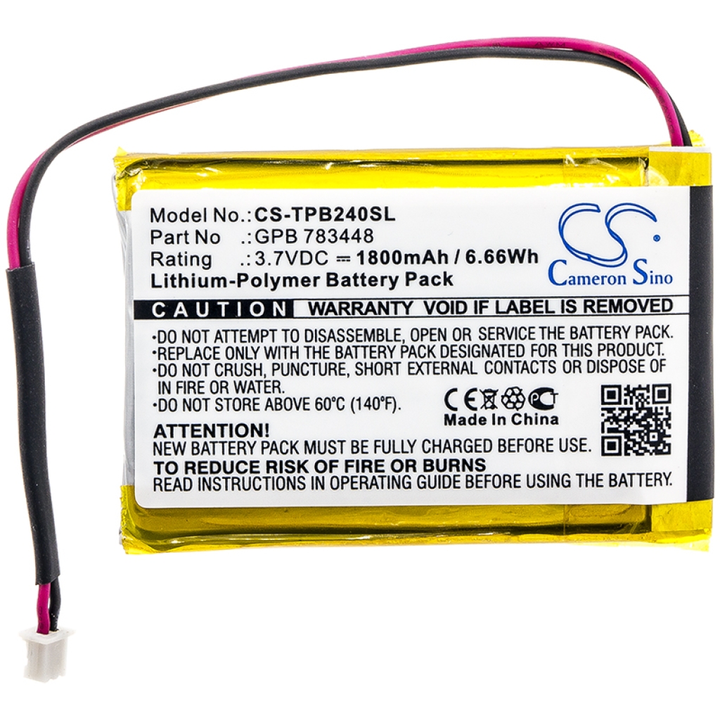 Compatible battery replacement for Telex GPB 783448