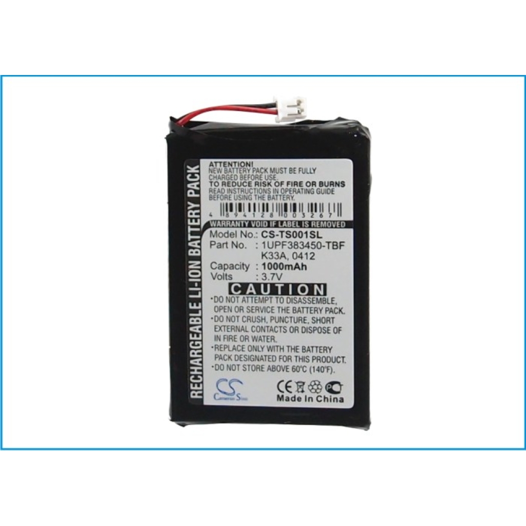 MP3, MP4, MP4, PMP Batterie Toshiba Gigabeat MES60V (CS-TS001SL)