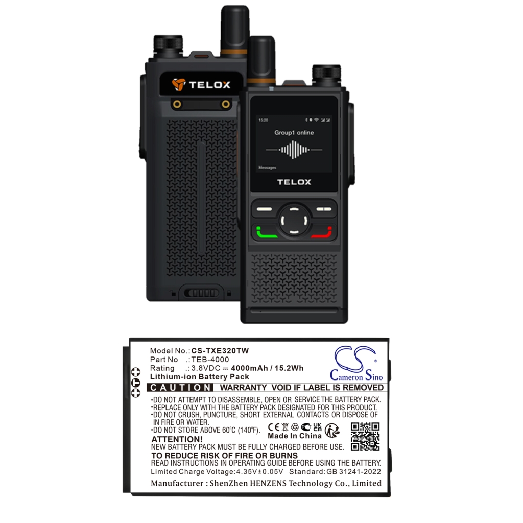 Two-Way Radio Battery Telox CS-TXE320TW