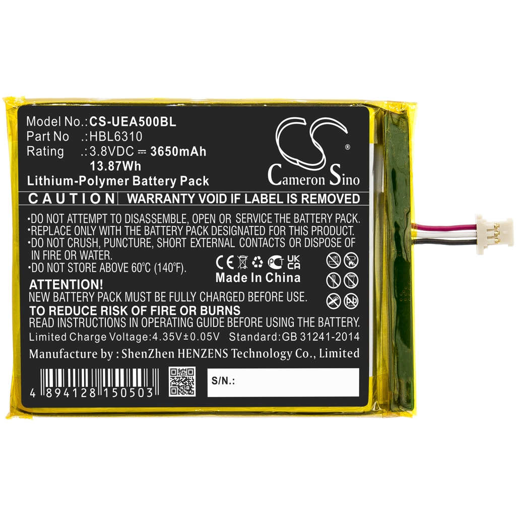 Compatible battery replacement for Unitech HBL6310