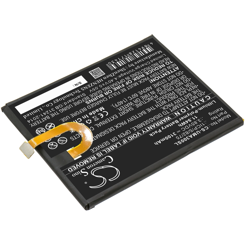 Compatible battery replacement for Umi 1ICP/5/82/75