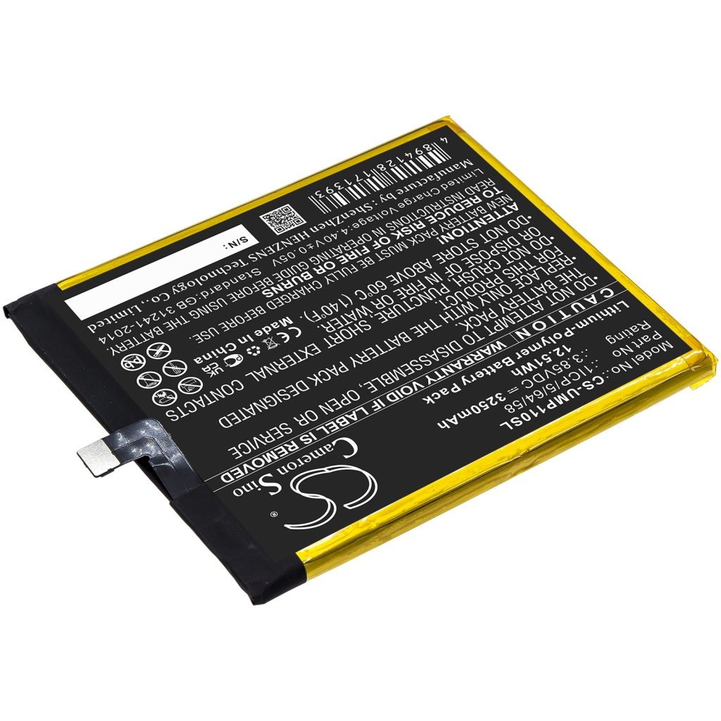 Compatible battery replacement for Umi 1ICP/5/64/58