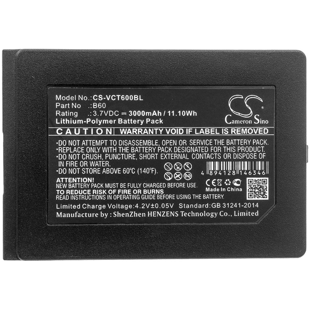 Compatible battery replacement for Vectron B60