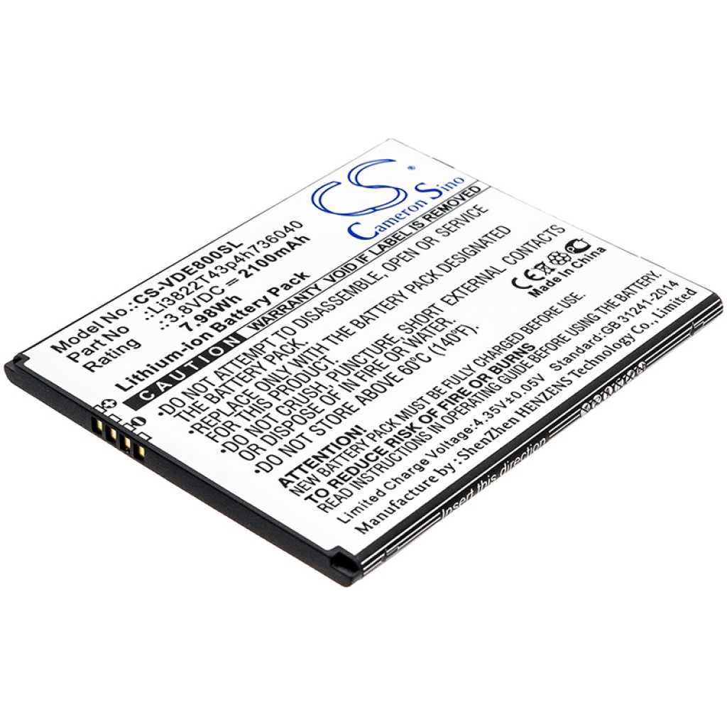 Remplacement de batterie compatible pour ZTE LI3822T43P4H736040