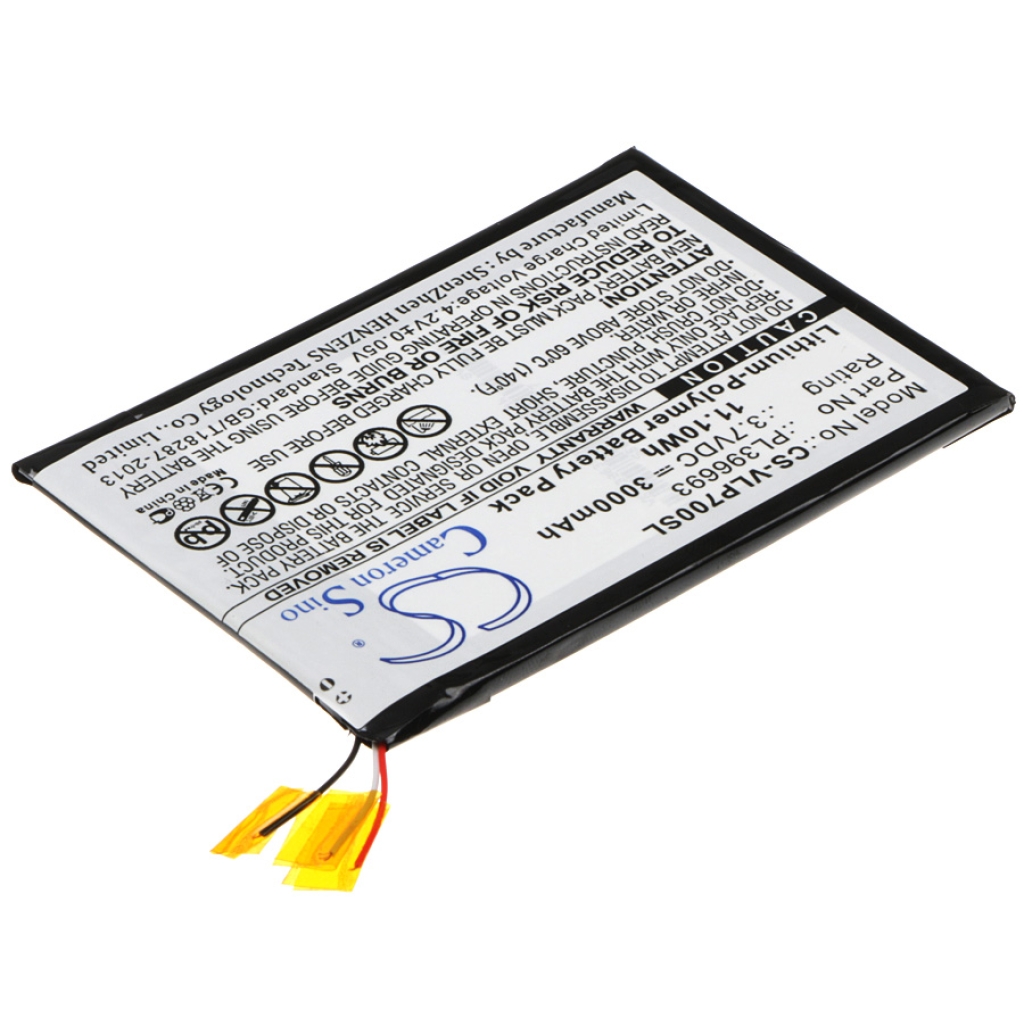 Compatible battery replacement for Visual land PL396693