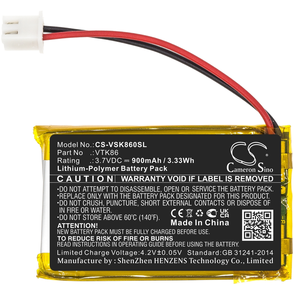 Compatible battery replacement for Velocitek VTK86