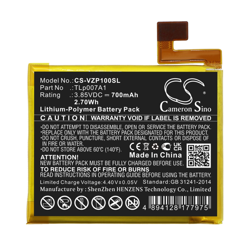 Compatible battery replacement for Verizon TLP007A1