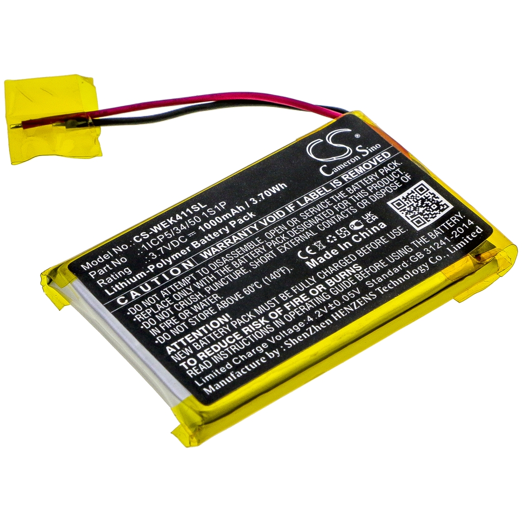 Compatible battery replacement for Wacom 1ICP5/34/50 1S1P