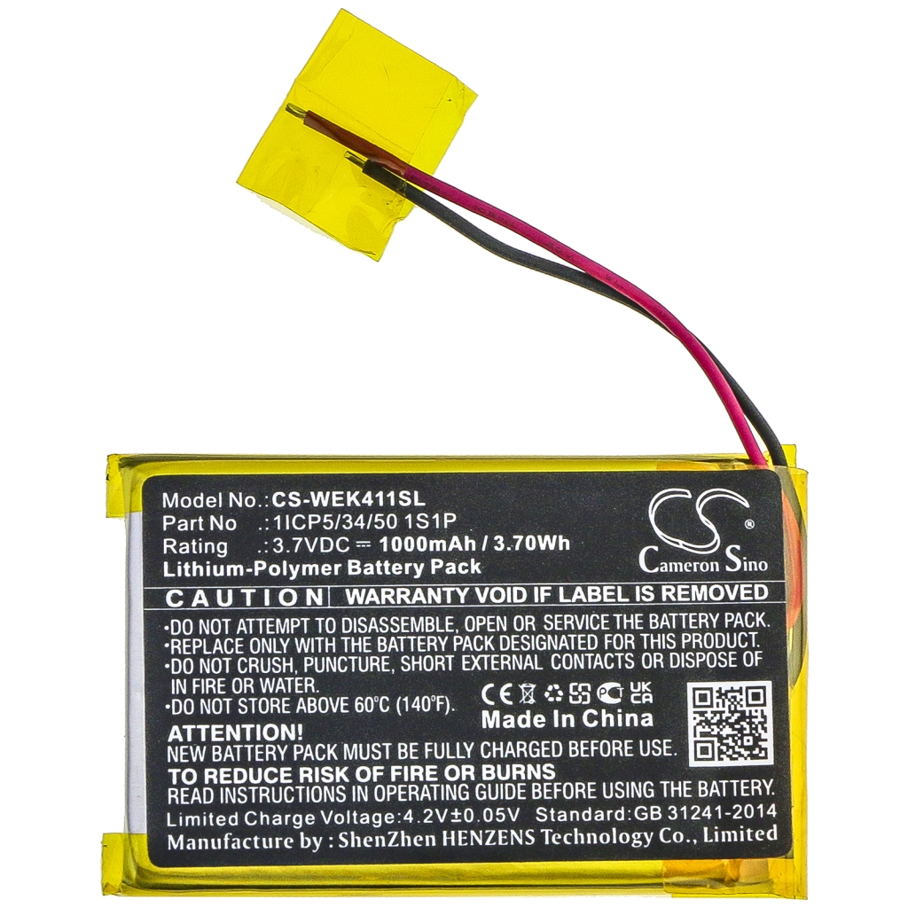 Compatible battery replacement for Wacom 1ICP5/34/50 1S1P