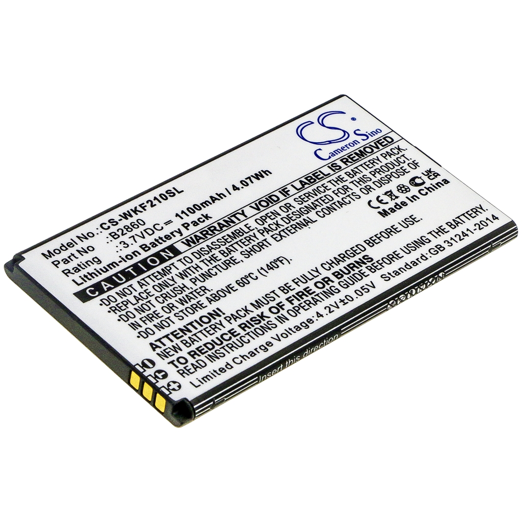 Compatible battery replacement for Wiko B2860