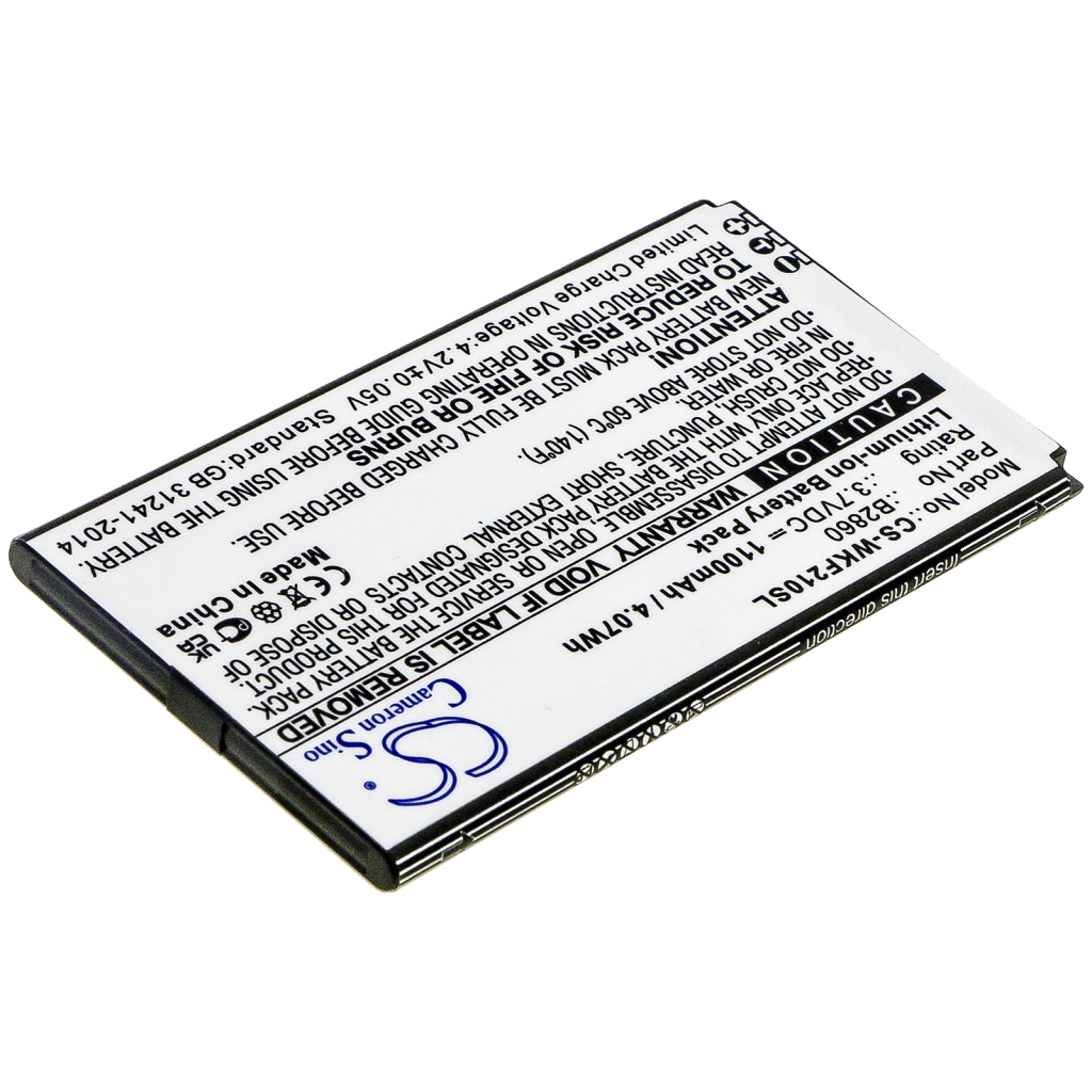 Compatible battery replacement for Wiko B2860