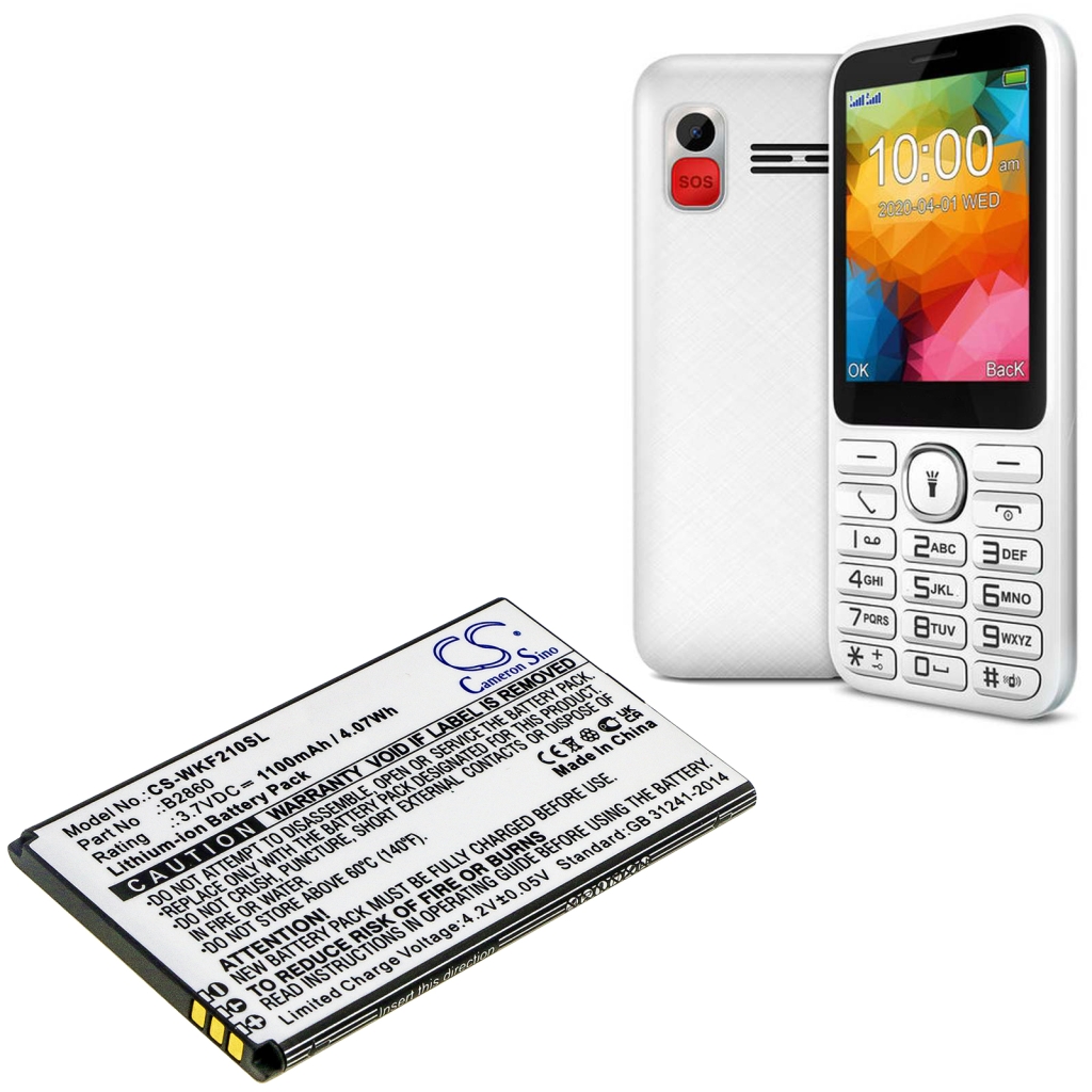 Compatible battery replacement for Wiko B2860