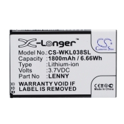 CS-WKL038SL<br />Batteries for   replaces battery LENNY