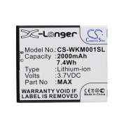 CS-WKM001SL<br />Batteries for   replaces battery WAX