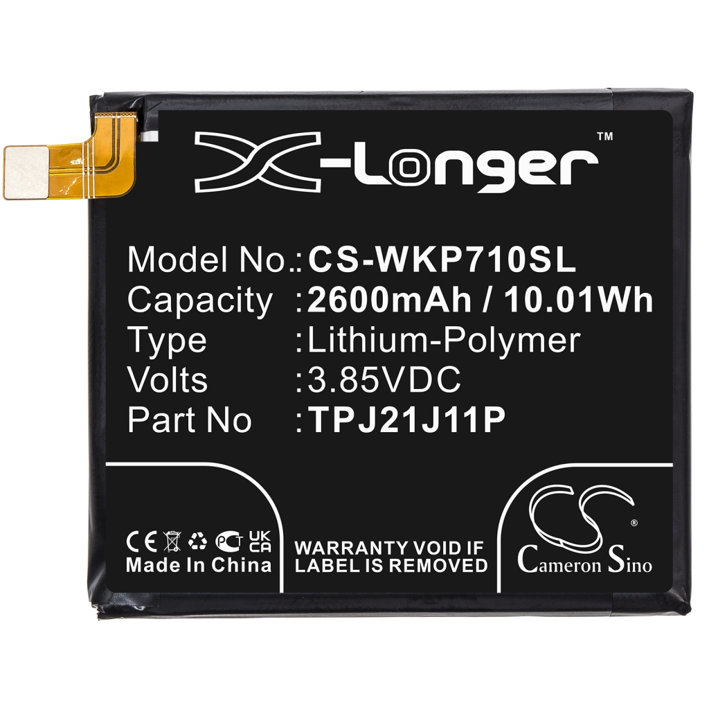 Compatible battery replacement for Wiko TPJ21J11P