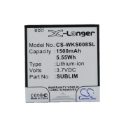 CS-WKS008SL<br />Batterie pour  remplace la batterie SUBLIM