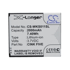 Remplacement de batterie compatible pour Wiko BL4257,CINK FIVE,K1391,STAIRWAY