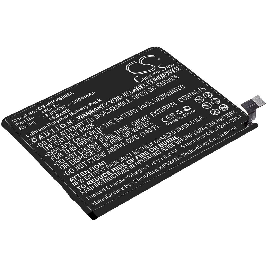 Remplacement de batterie compatible pour Wiko 466479