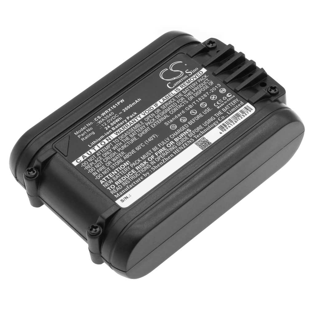 Compatible battery replacement for Worx WA3540